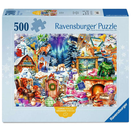 Winter Mountain Village jigsaw puzzle box