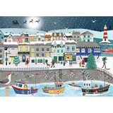 Coastal Christmas jigsaw puzzle artwork