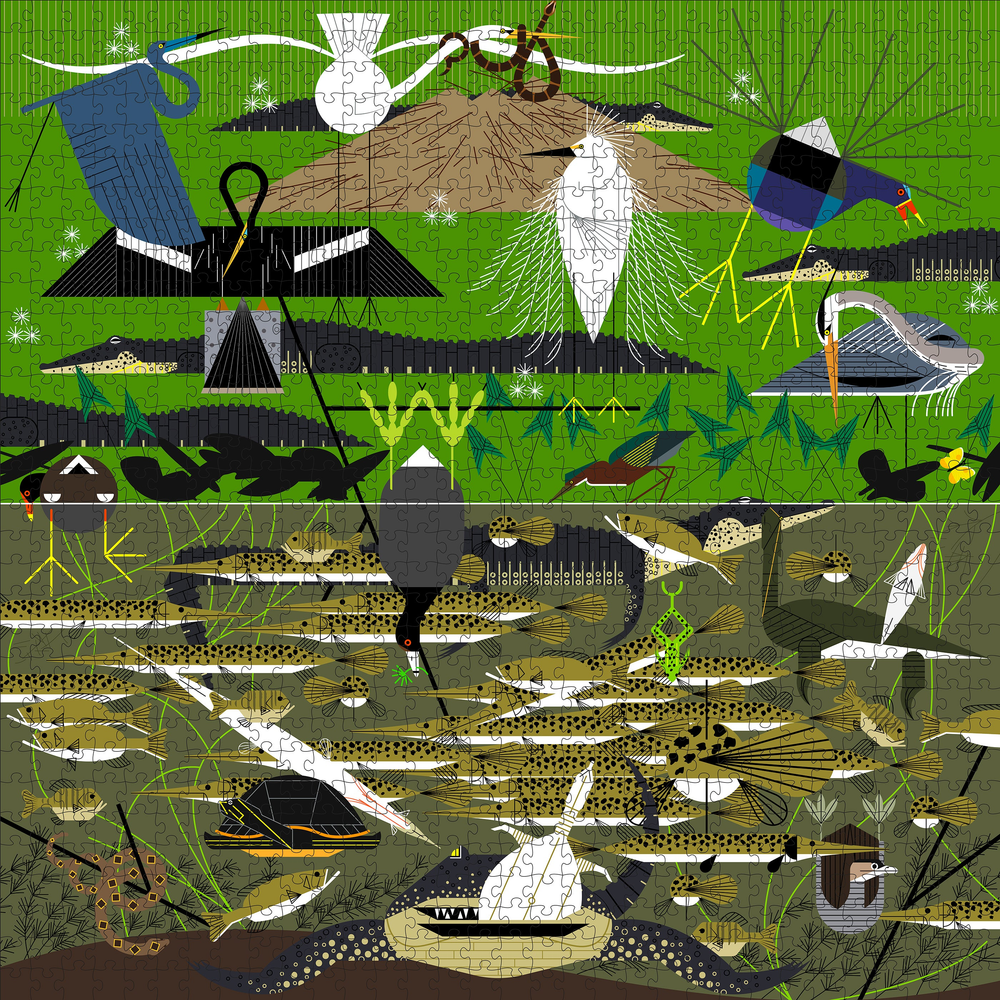 Charley Harper: The Everglades – puzzle artwork