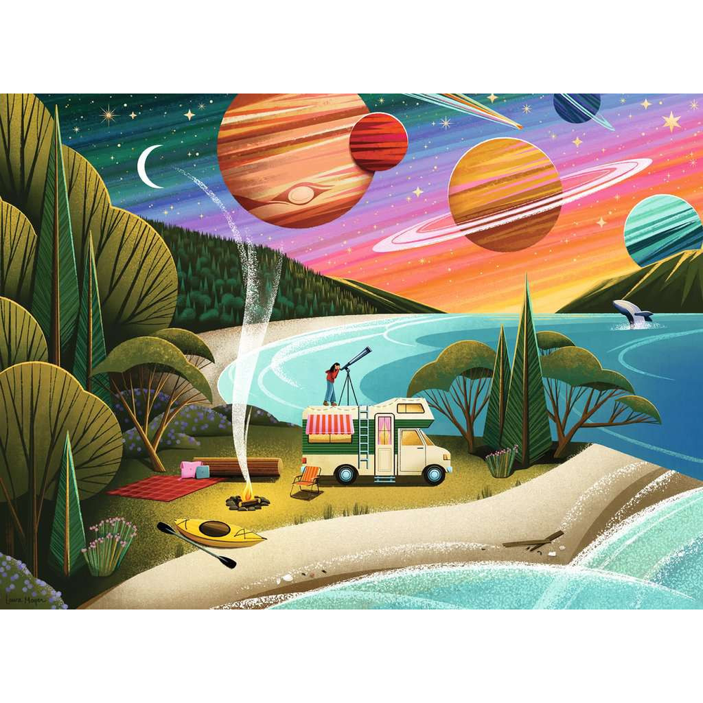 Camping jigsaw puzzle artwork