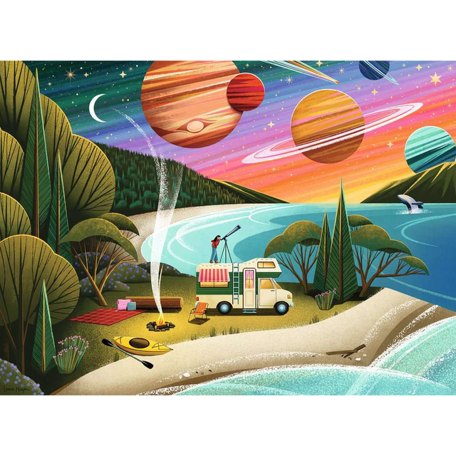 Camping jigsaw puzzle artwork