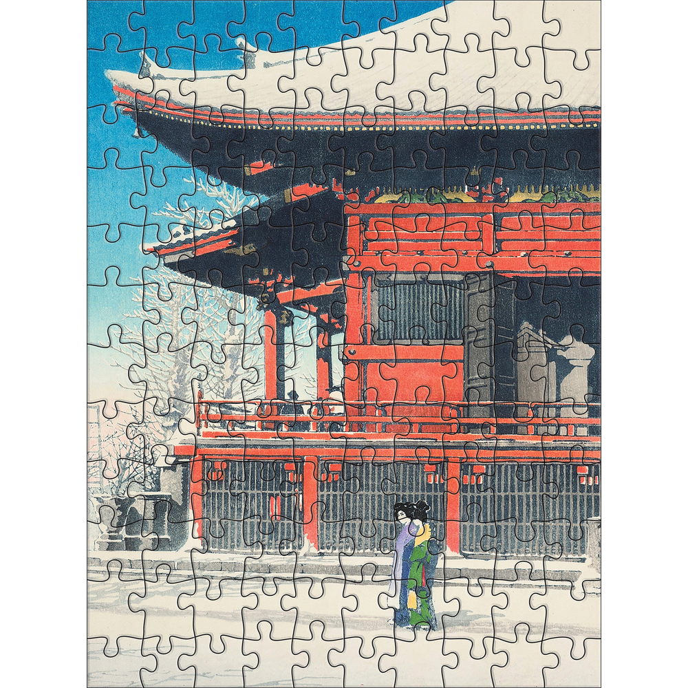 Kawase Hasui: Snowfall Double-Sided Jigsaw Puzzle Set – puzzle artwork 2