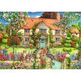 Rose Cottage jigsaw puzzle artwork