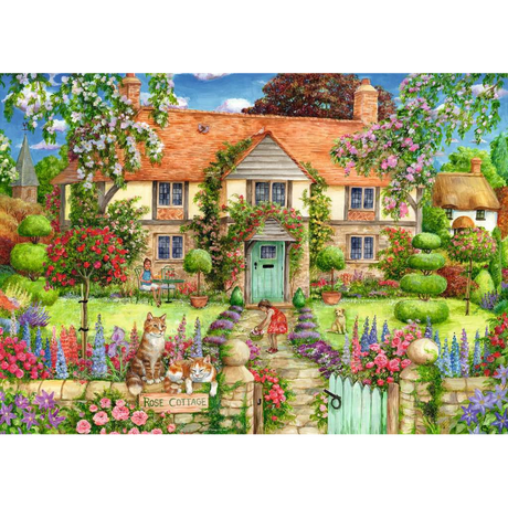Rose Cottage jigsaw puzzle artwork