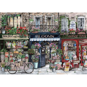 Busy High Street No.1 jigsaw puzzle artwork