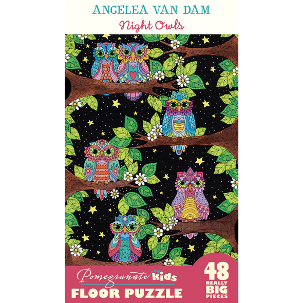 Angelea Van Dam: Night Owls Floor Puzzle