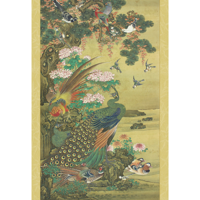 Birds & Flowers: Japanese Hanging Scroll