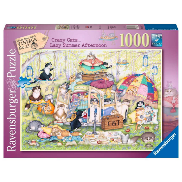 Crazy Cats - Lazy Summer Afternoon (1000 Pieces)