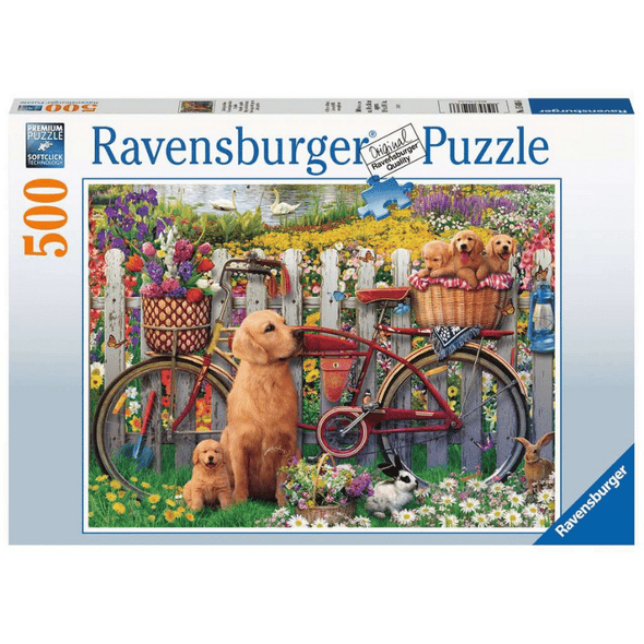 Cute Dogs in the Garden (500 Pieces)