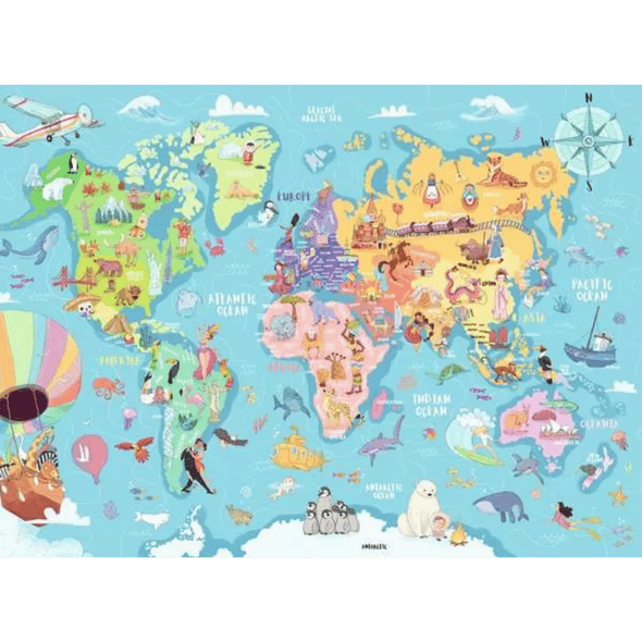 Map of the World (100 Pieces)