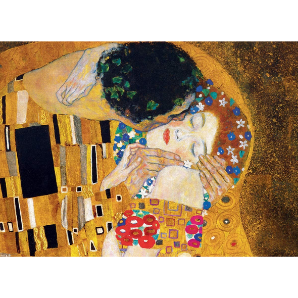 Gustav Klimt: The Kiss (Detail)