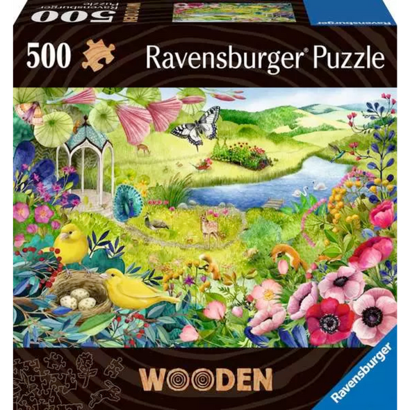 Wooden Puzzle: Wildlife Garden (500 Pieces)