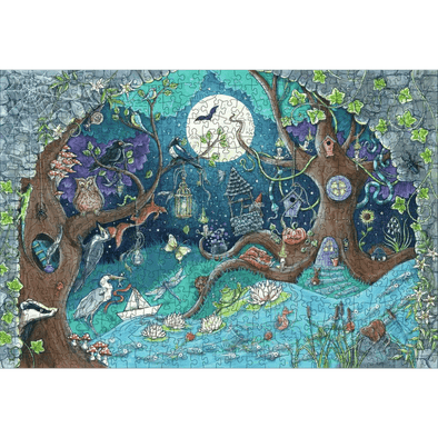 Wooden Puzzle: Fantasy Forest (500 Pieces)
