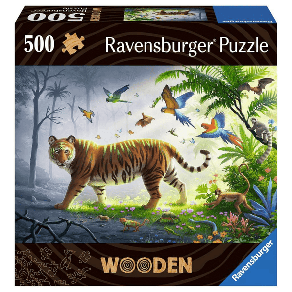 Wooden Puzzle: Tiger in the Jungle (500 Pieces)
