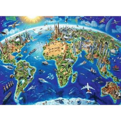 World Landmarks Map XXL (200 Pieces)